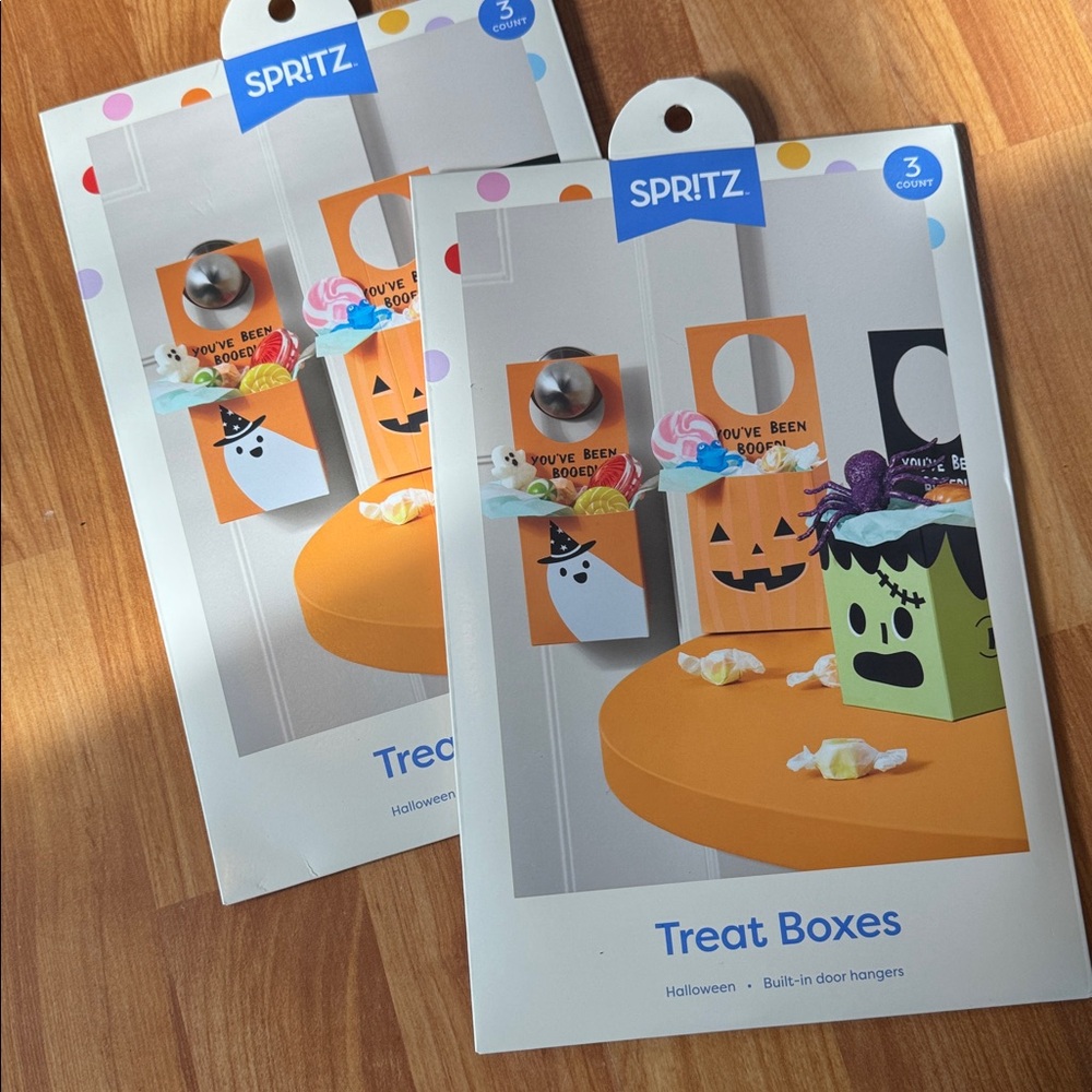 Door hanger treat boxes kids Halloween candy box gift 3pc 6pc
